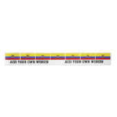 Vlag van Ecuador Satijnen Lint (Voorkant)