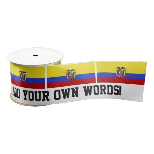 Vlag van Ecuador Satijnen Lint (Spoel)