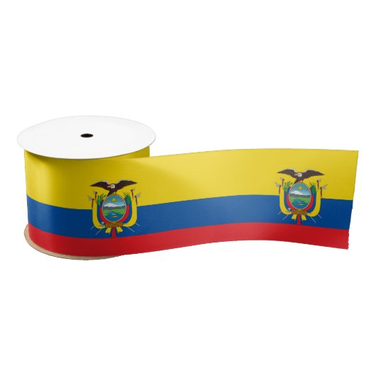 Vlag van Ecuador Satijnen Lint (Spoel)