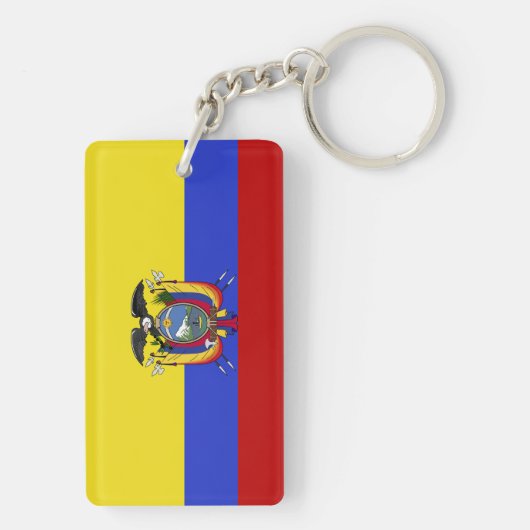 Vlag van Ecuador Sleutelhanger (achterkant)