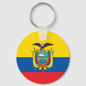 Vlag van Ecuador-Sleutelhanger Sleutelhanger (Voorkant)