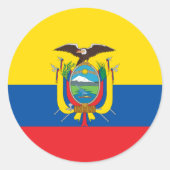 Vlag van Ecuador Sticker (Voorkant)