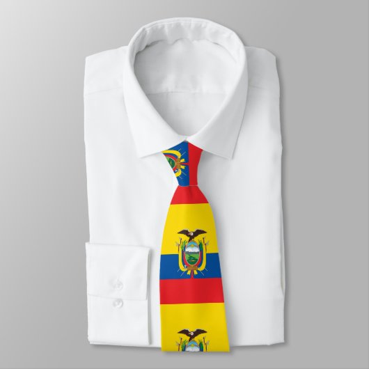 Vlag van Ecuador Stropdas (Gebonden)