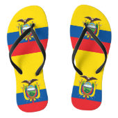 Vlag van Ecuador Teenslippers (Voetbed)