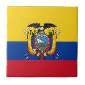 Vlag van Ecuador Tegeltje (Voorkant)