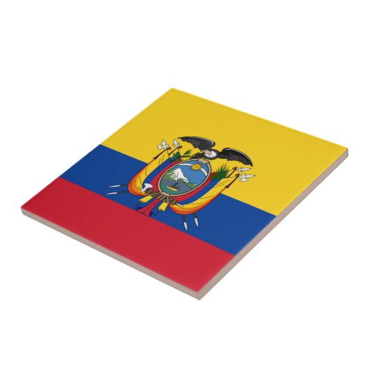 Vlag van Ecuador Tegeltje (Zijkant)