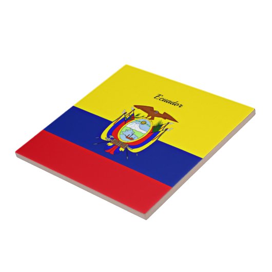 Vlag van Ecuador Tegeltje (Zijkant)