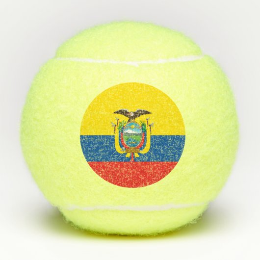Vlag van Ecuador Tennisballen (Voorkant)