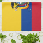 Vlag van Ecuador Theedoek (Gevouwen)