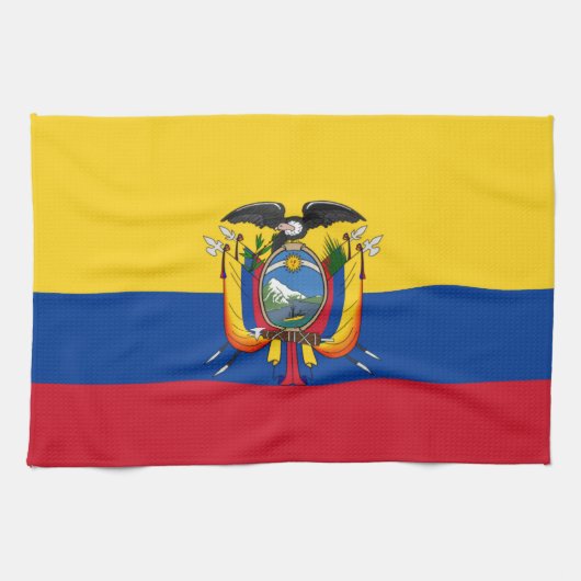 Vlag van Ecuador Theedoek (Horizontaal)