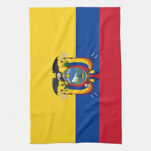 Vlag van Ecuador Theedoek (Verticaal)