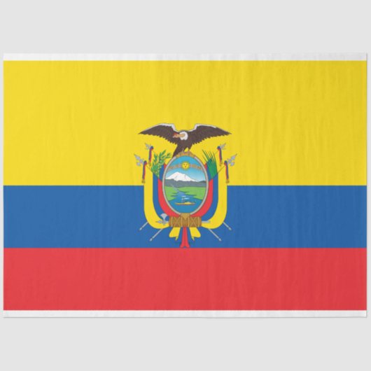 Vlag van Ecuador Tissuepapier (Voorkant)