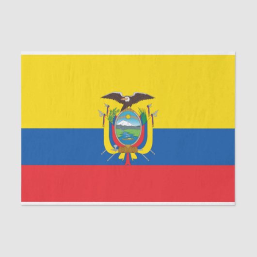 Vlag van Ecuador Tissuepapier (Voorkant)