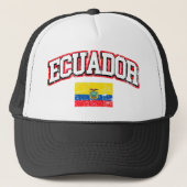  vlag van Ecuador Trucker Pet (Voorkant)