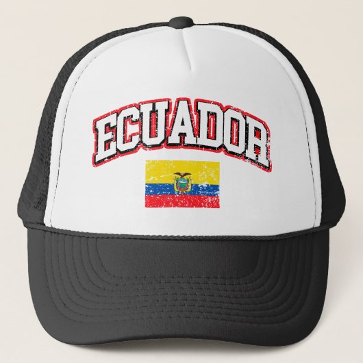  vlag van Ecuador Trucker Pet (Voorkant)