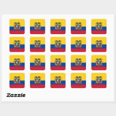 Vlag van Ecuador Vierkante Sticker (Vel)
