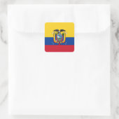 Vlag van Ecuador Vierkante Sticker (Tas)
