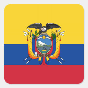 Vlag van Ecuador Vierkante Sticker