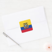 Vlag van Ecuador Vierkante Sticker (Envelop)
