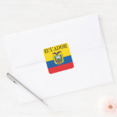 Vlag van Ecuador Vierkante Sticker (Envelop)
