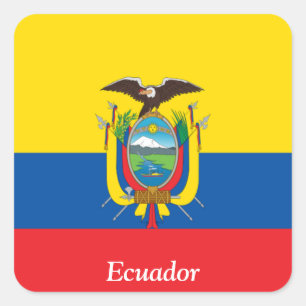 Vlag van Ecuador Vierkante Sticker