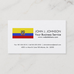 Vlag van Ecuador Visitekaartje