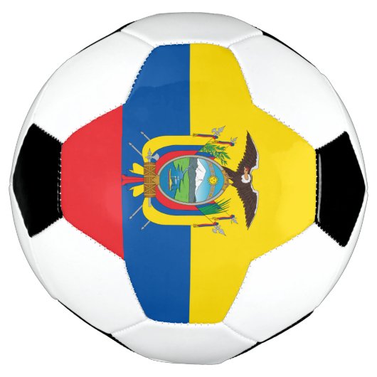 Vlag van Ecuador Voetbal (Gedraaid)