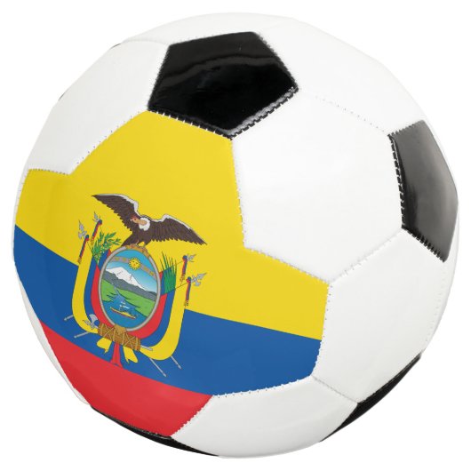 Vlag van Ecuador Voetbal (Drie kwart)