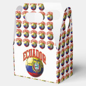 Vlag van Ecuador Voetbal Bedankdoosjes (Geopend)