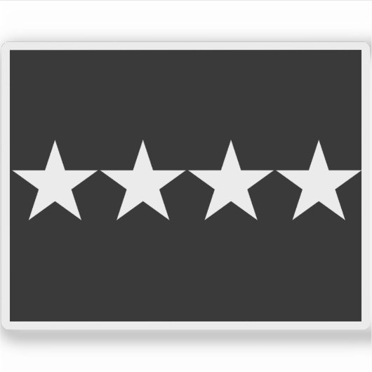 Vlag van een generaal van de United States Space F Sticker (Voorkant)