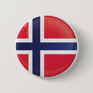 vlag van een rondpictogram Noorwegen Ronde Button 5,7 Cm