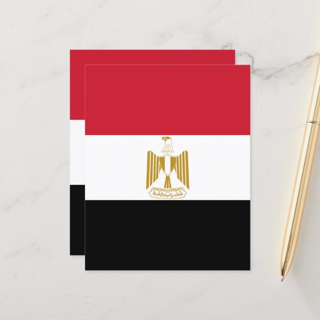 Vlag van Egypte (Voorkant / Achterkant in situ)