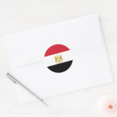 Vlag van Egypte - علمم صر - Egyptische Vlag Ronde Sticker (Envelop)