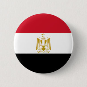 Vlag van Egypte - ع ل م ص - Egyptische vlag - Ronde Button 5,7 Cm