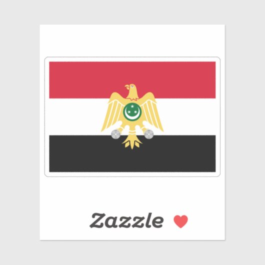 Vlag van Egypte (1952-1958) Sticker (Vel)