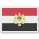 Vlag van Egypte (1952-1958) Sticker (Voorkant)