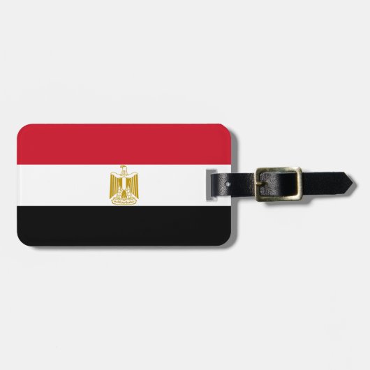 Vlag van Egypte Bagagelabel (Voorkant horizontaal)