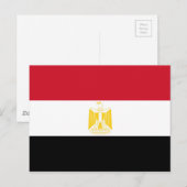 Vlag van Egypte Briefkaart (Voorkant / Achterkant)