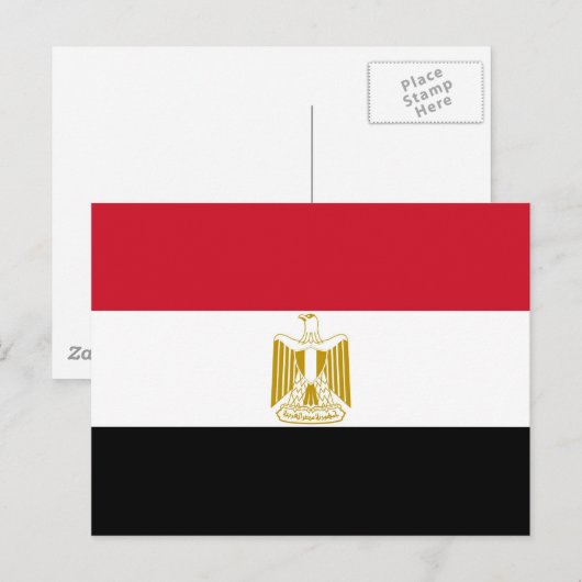 Vlag van Egypte Briefkaart (Voorkant / Achterkant)