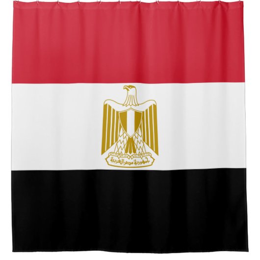 Vlag van Egypte Douchegordijn (Voorkant)
