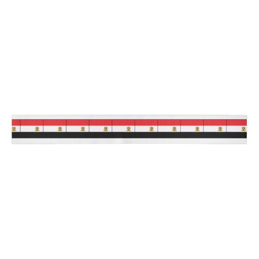 Vlag van Egypte Eagle Red Black White Grosgrain Lint (Voorkant)