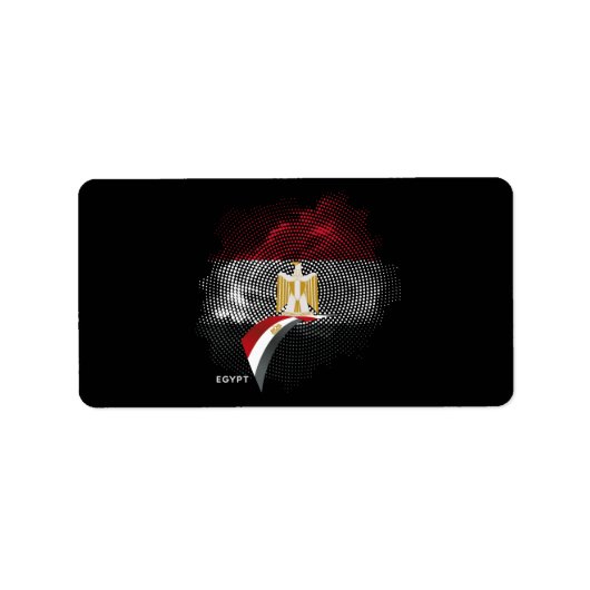 Vlag van Egypte Etiket (Voorkant)