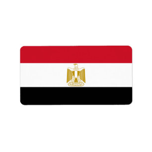 Vlag van Egypte Etiket