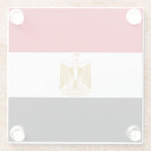 Vlag van Egypte Glazen Onderzetter (Achterkant)