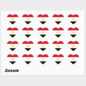Vlag van Egypte Hart Sticker (Vel)