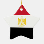 Vlag van Egypte Keramisch Ornament (Voorkant)