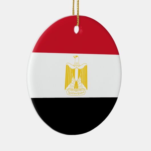 Vlag van Egypte Keramisch Ornament (Rechts)