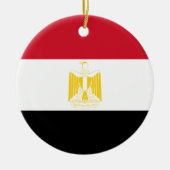 Vlag van Egypte Keramisch Ornament (Voorkant)