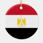 Vlag van Egypte Keramisch Ornament (Achterkant)