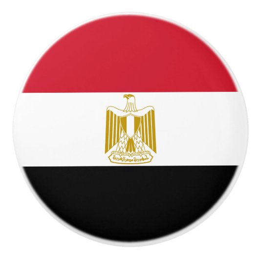 Vlag van Egypte Keramische Knop (Voorkant)